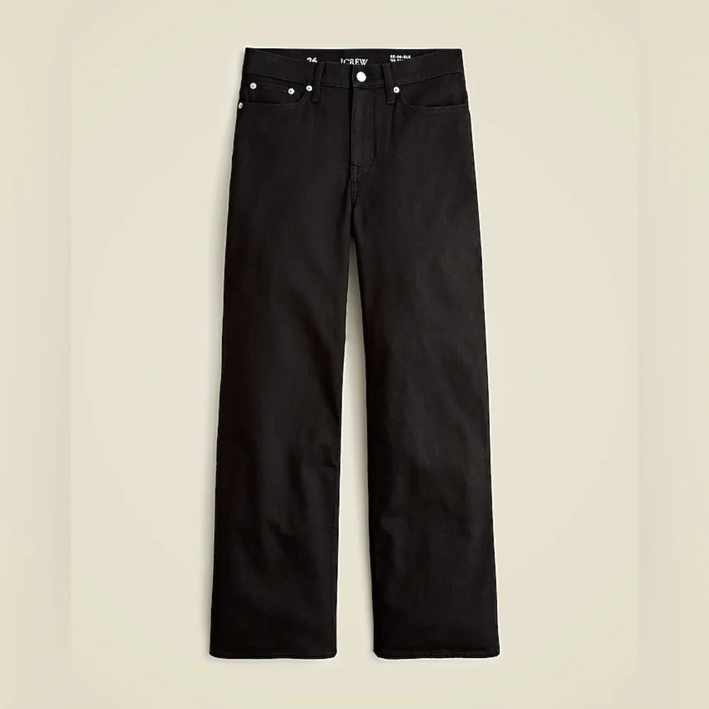 NWT J.Crew Slim-wide jean Black Size 32 Preppy Fall 2024 Stretch High Rise